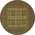 thumbnail image 1 of Ahgly Company Indoor Round Southwestern Light Blue Country Area Rugs, 3' Round, 1 of 4