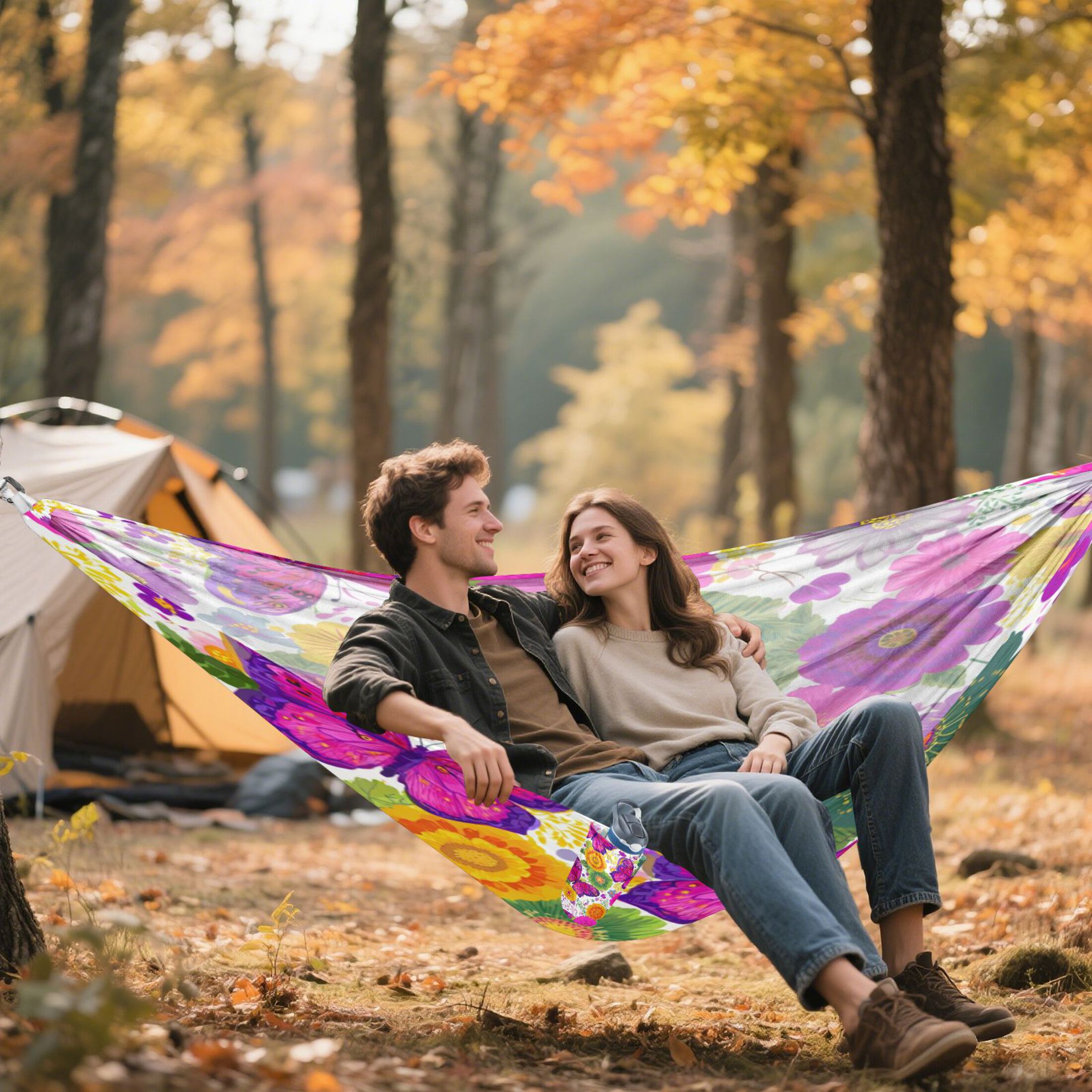 Hammock Camping Hammock Nylon Portable Hammock Travel Camping Hammock Vibrant Butterflies