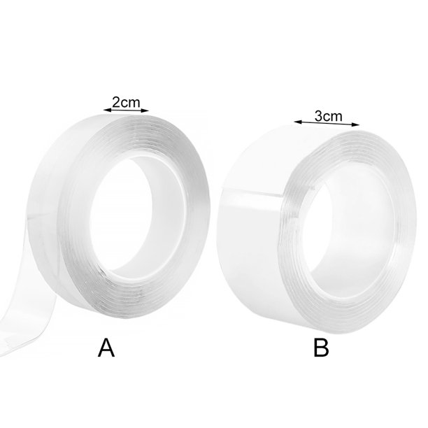 Ruban Adhésif Double Face Transparent ZISONIX - 20mm X 3m - Lavable Et étanche