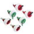 thumbnail image 3 of GOOHOCHY 6 pinzas para el pelo con forma de gorro de Papá Noel para Navidad, bonitas pinzas para el pelo, decoraciones para fiestas, accesorios para el pelo para niños (verde y rojo), 3 of 7
