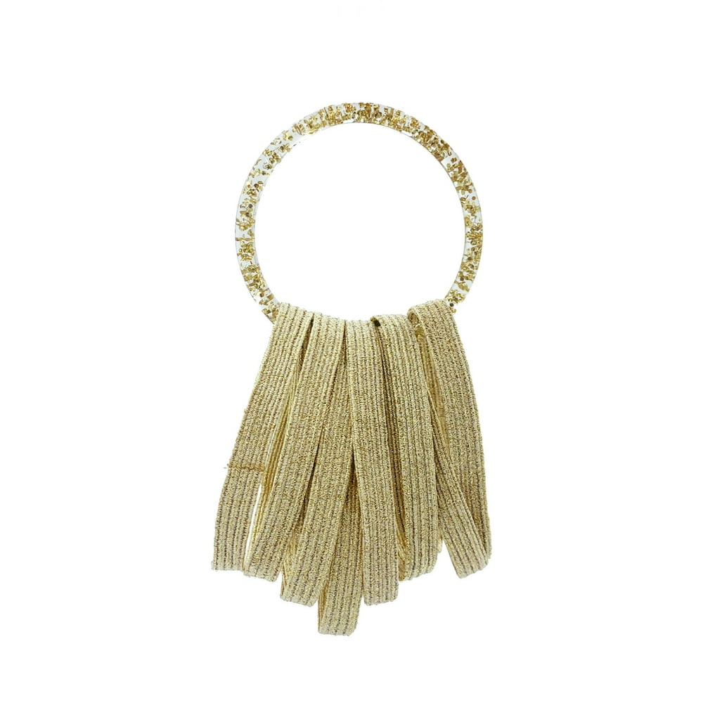 Packed Party Stay Gold Hair Ties, Gold Elastic Ponytail Holder Hair