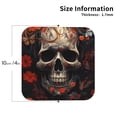 thumbnail image 2 of Lsque Vintage Butterfly Flower Skull Pattern 4" Drink Coasters Set of 4, PVC Leather Absorbent Coasters, Table Coaster Set Decorative Coffee Cup Coasters Housewarming Gift -Square, 2 of 6