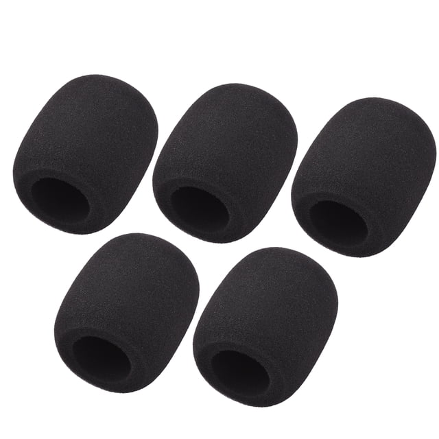 5Pcs Microphone Foam Windshield Windscreen Noise Reduction Sponge Mic Cover for Handheld Condenser Microphone