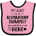 thumbnail image 3 of Inktastic My Aunt is a Respiratory Therapist and a Hero Boys or Girls Baby Bib, 3 of 4