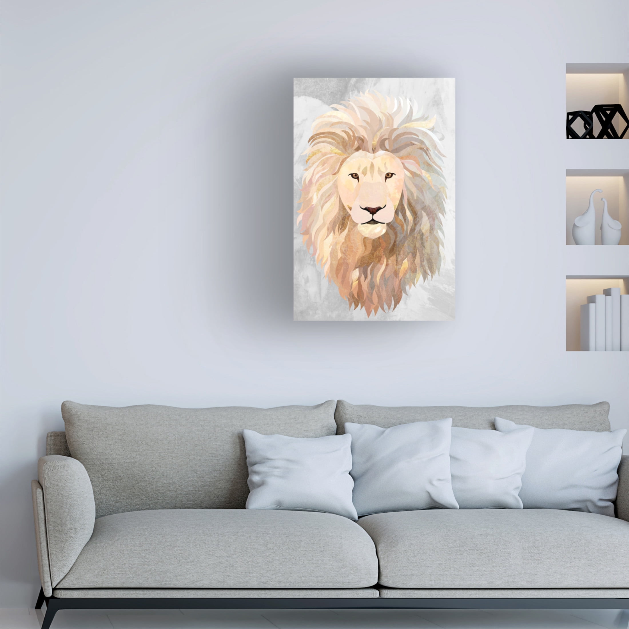 Trademark Fine Art Sarah Manovski  Golden lion portrait Canvas Wall Art