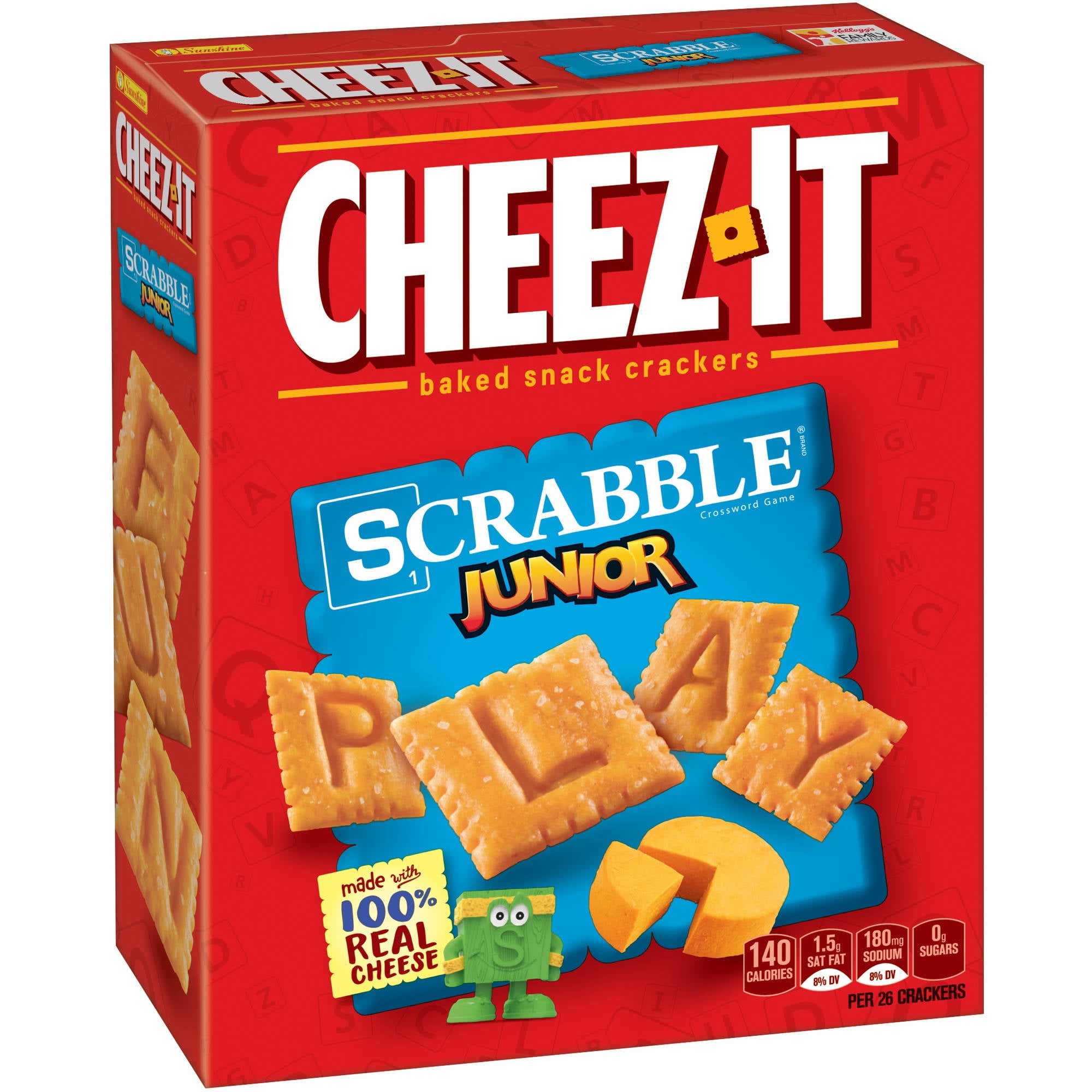Cheez-It Scrabble Junior Baked Snack Crackers, 7 oz by Sunshine Biscuits, Inc.
