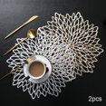 thumbnail image 3 of CAROOTU Decorative Floral Table Mat 2 PCS Thick PVC Pot Coaster Fast Heat Dissipation Non Slip Flexible Placemats for Kitchen, 3 of 7