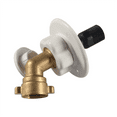 RV City Water Fill Inlet Flange Brass with Hose Elbow Check Valve