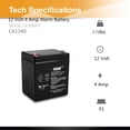 thumbnail image 4 of Casil CA1240 Genuine 12V 4Ah SLA Alarm Battery, 4 of 4
