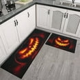 thumbnail image 3 of Halloween Kitchen Rug Set Of 2 Non Slip Kitchen Mats for Floor,Scary Night Halloween Horror Pumpkin Rug for Kitchen Floor for Bathroom,Room Door (47x17+30x17 Inches), 3 of 7