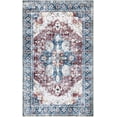 thumbnail image 2 of Washable Rugs x Vintage Area Rugs Area Rugs Low Pile Floor Carpet Printed Soft Durable Stain Foldable Rugs Living Room Dining Room Bedroom, 2 of 9