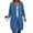 Blue, variant on Long Hoodies for Women Zip Up Fleece Oversized Long Sleeve Sweatshirt Winter Warmy Hoodie Dress with Pockets
