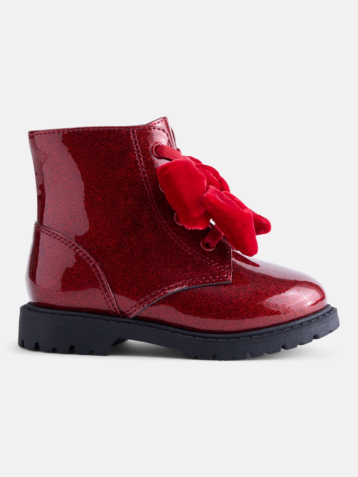Wonder Nation Baby and Toddler Girls Bow Combat Boots