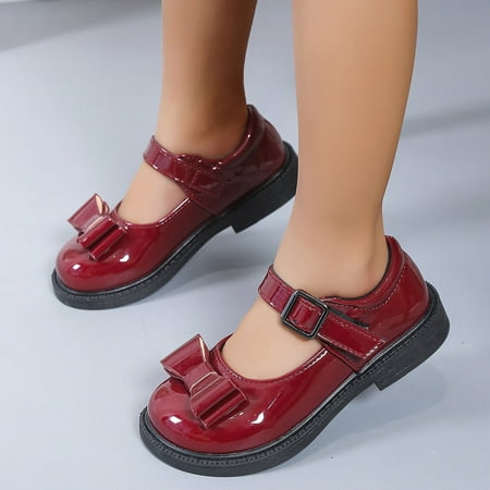 

〖TOTO〗Toddler Shoes Toddler Little Girl Oxfords Dress Shoes Ballet Flats For Girl Party School Shoes Princess Shoes
