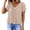 A1_Beige, variant on Women's V-Neck Pleated Front T Shirts Bubble Hem Tops for Women 2026 Summer Beach Tops Soft Loose Fit Tops Solid Color Loose Tops Basic Tshirts for Women Loose Pleated Shirts Basic Shirts White Xxl