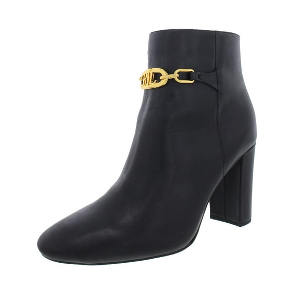 Lauren Ralph Lauren Womens Meredith Leather Almond Toe Ankle Boots