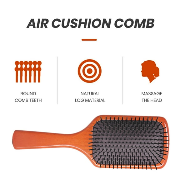 Washranp Beech Air Cushion Comb,Massaging Scalp Air Cushion Brush for Hair Reduce Frizz