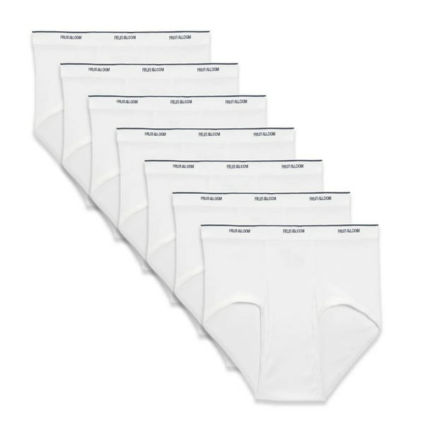 Fruit of the Loom Men's Tag Free Cotton White Briefs, 7 Pack - Walmart.com