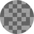 thumbnail image 1 of Ahgly Company Indoor Round Patterned Carbon Gray Area Rugs, 6' Round, 1 of 6