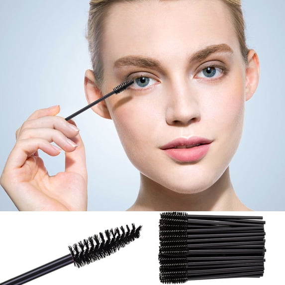 BadyminCSL Sale Clearance Beauty Makeup 50Pcs Disposable Mini Eyelash Eyelash Makeup Brush Mascara Wands Applicator