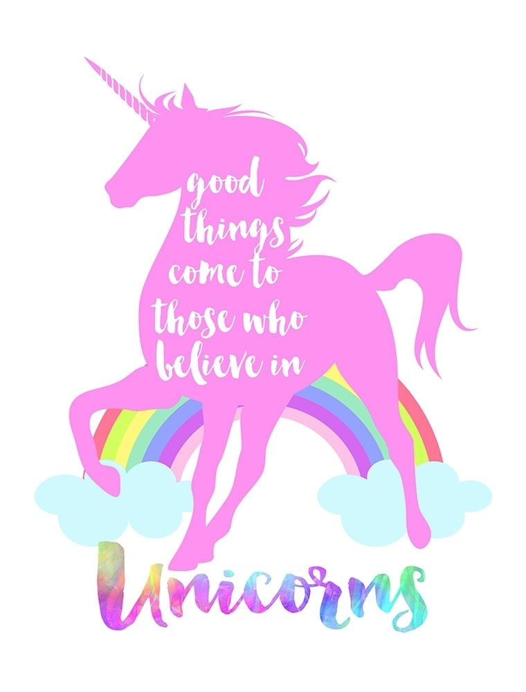 Unicorn Poster Print Personalised A4 PO97 