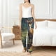 thumbnail image 4 of Fotbe Peaceful Deer Lily Pond Pantalones de Pijama para Mujer, Pantalones de Dormir, Pantalones Pj con Cordón y Bolsillos-3X-Large, 4 of 6