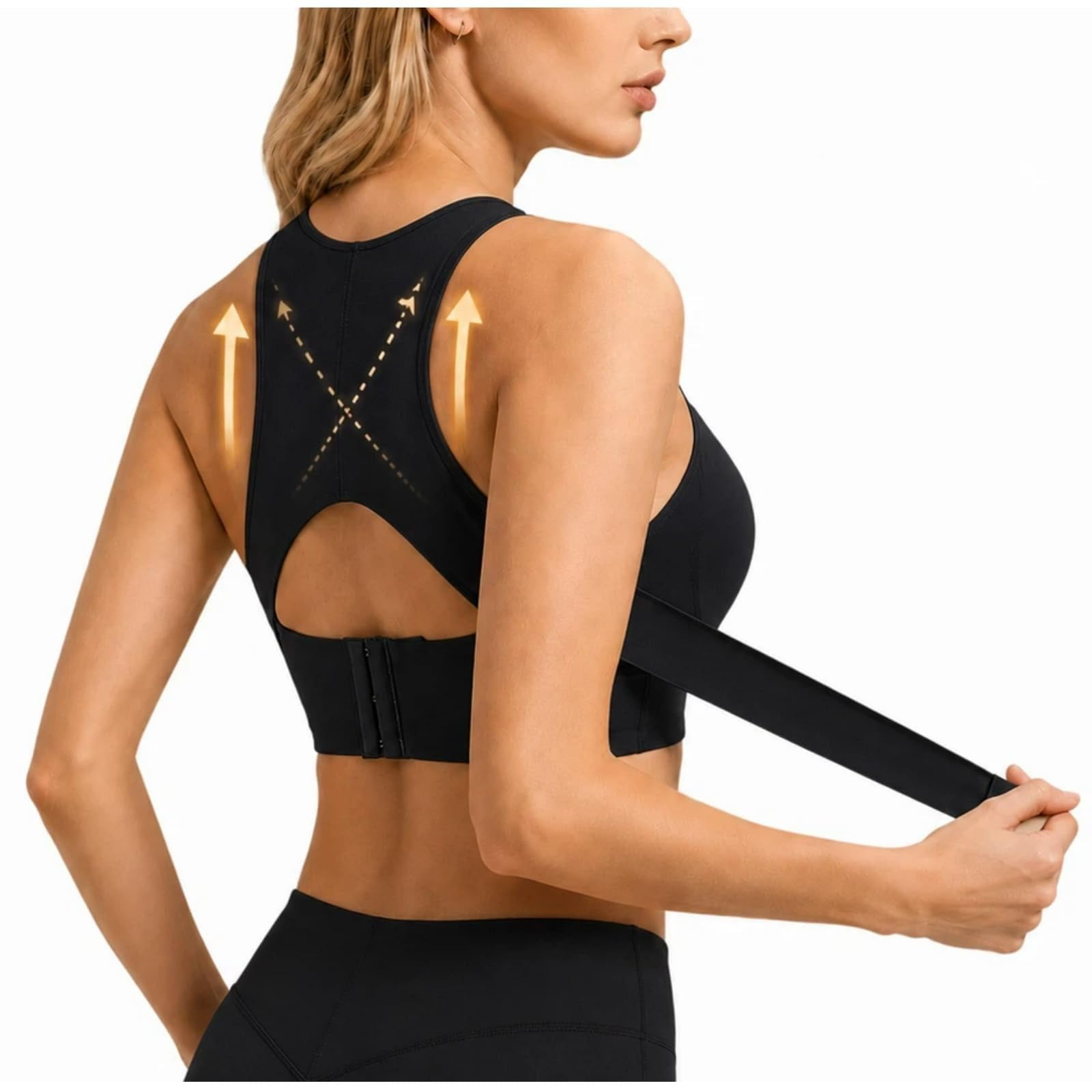 iBraStar Posture Corrector Bra, Wireless Bra Wide Strap Back Support Full Coverage Bra for Housewives Mothers Gifts