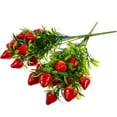 thumbnail image 5 of 2pcs Strawberry Vines Fake Fruit Plant for Home Decor, 5 of 7