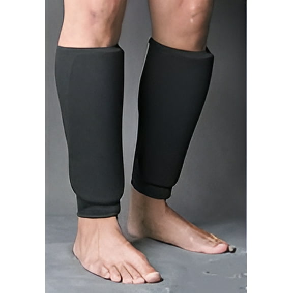 Pro Force Large Deluxe Shin Guard, Black, 2 Pieces