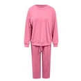 thumbnail image 4 of Valentine's Day Sweatsuits Women 2 Piece Outfit Jogger Set Sweatshirt Top and Loose Fit Wide Leg Pants Tracksuit Set Trouser Suit Casual Fitness Set Sports Suit, 4 of 5