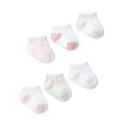 Carter's Child of Mine Baby Girls' Heart Low Cut Socks, 6 Pack