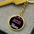 thumbnail image 6 of Dog Mom Keyring German Pinscher Mama Circle Keychain Stainless Steel or 18k Gold, 6 of 12