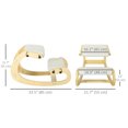thumbnail image 3 of HOMCOM Ergonomic Kneeling Chair, Adjustable Kneeling Stool, Cream White, 3 of 10