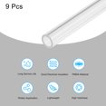 thumbnail image 3 of Acrílico Tubo Transparente Rígido Redondo Tubo 9uds 9mm ID 12mm OD 6" para Lámparas y Linternas, Agua Refrigeración Sistema, 3 of 6