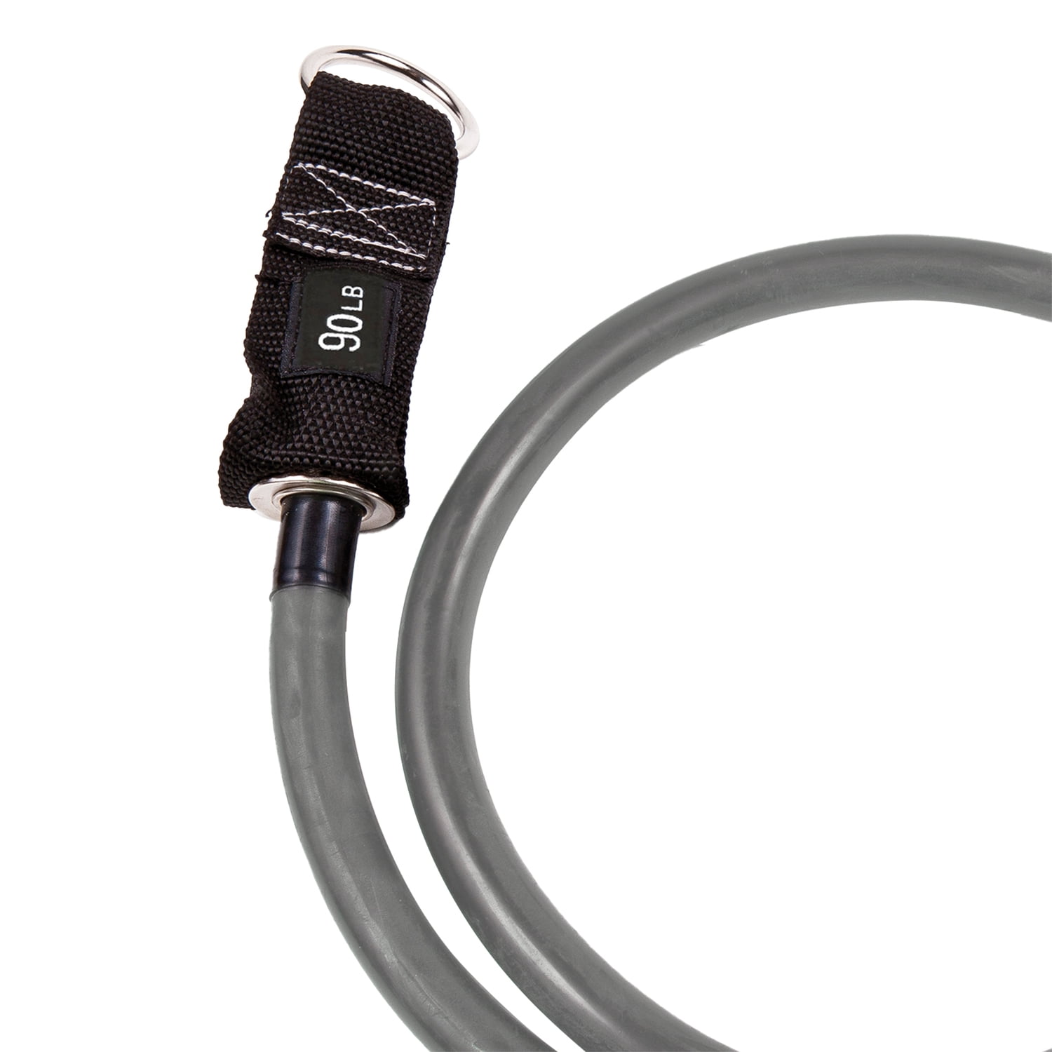 GoFit Power Tube Resistance Band, 50 lb Gray Latex Rubber, 54 Inch for Strength Training