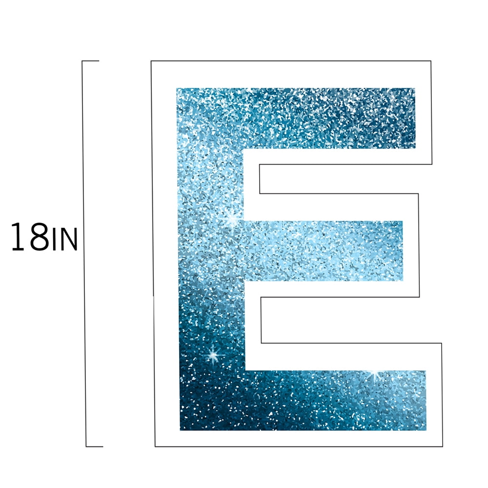 Vispronet Happy Anniversary Yard Signs with Stakes – Each Letter is 18in Tall – Made from Durable Coroplast - Weather-Resistant Signs and Steel Stakes (Faux Glitter Blue)
