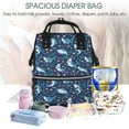 thumbnail image 4 of Yiaed Sea Sharks Print Multi-Function Travel Backpack Nappy Bags, Nursing Bag, Fashion Mummy, Roomy Waterproof for Baby Care, Stylish and Durable, 4 of 5