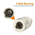thumbnail image 4 of 10pcs Male Industrial Coupler 1/4" NPT M Style Air Hose Fittings Quick Connector Air Coupler for Air Compressor, Silver, 4 of 7