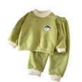 thumbnail image 2 of Cowsor Newborn Girl Clothes Baby Boys Sweatsuit Hooded Fleece Pullover and Pants Outfits Set Winter Loungewear 2 Piece, 2 of 3