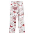 thumbnail image 4 of Valentine'S Day Heart Winter Female Pants Flannel High Waist Women Pants Lady Warm Straight Leg Plush Trousers, 4 of 7
