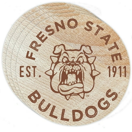 

Fresno State Bulldogs Wood Coaster Engraved 4 Pack