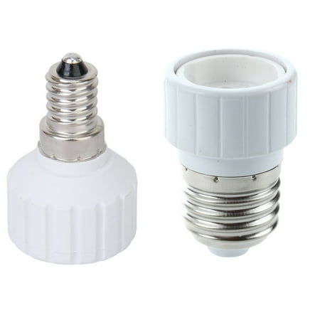 

2Pcs Screw Led Light Bulb Socket Adapter Converter - E14 To & To E27