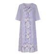 thumbnail image 4 of Women's Summer Half Sleeve Smock + Dress Two Piece Set Knee Length Dress Beach Dress 2 Piece Set Beach Sundress, 4 of 5