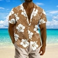 thumbnail image 2 of UVEASISHA Mens Tropical Beach Shirts,Floral Shirts for Men Short Sleeve Lapel Button Down Shirt Big and Tall Casual Loose Hawaiian Shirts Prime Sales Today, 2 of 6
