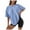 Blue, variant on Womens Plus Size T Shirts Crew Neck Fitted Shirt Basic Short Sleeves Summer Classic Tee Oversized Workout Shirts Women Blue L