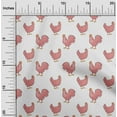 thumbnail image 2 of oneOone Viscose Chiffon Pink Fabric Rooster Cock Sewing Material Print Fabric By The Yard 42 Inch Wide, 2 of 4