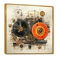 thumbnail image 2 of Designart "Schematic Sketch Sasquatch I" Vinyl Records Floater Framed Canvas Prints, 2 of 5