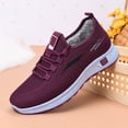 thumbnail image 3 of EKVAHL Orthopedic Lace Up Sneakers for Women, Knit Mesh Arch Support Wide Fit Rebound Cushioned Walking Shoes, Non Slip Daily Fitness Trainers Purple, 3 of 5