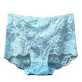 thumbnail image 2 of PiGOGI Women's Plus Size High Waist Underwear - Seamless Breathable Panties - L to 4XL Comfortable Briefs Sky Blue, 2 of 4