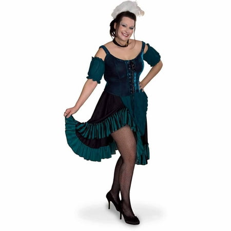 Lava Diva Saloon Girl Women's Plus Size Adult Halloween Costume